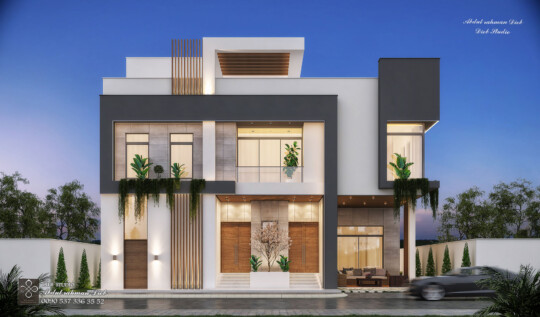 MODERN TWIN VILLA-T810 استشارات هندسية ديكور داخلي وخارجي D I E B