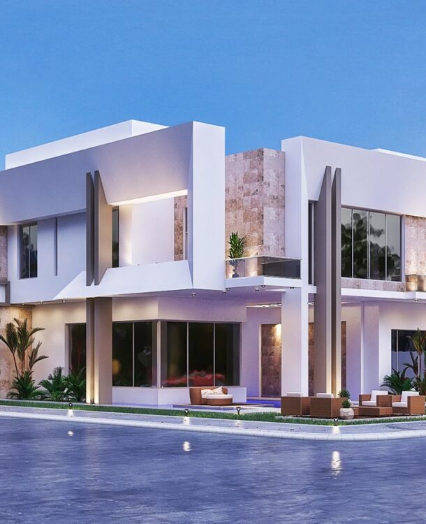 luxury modern villa in ksa