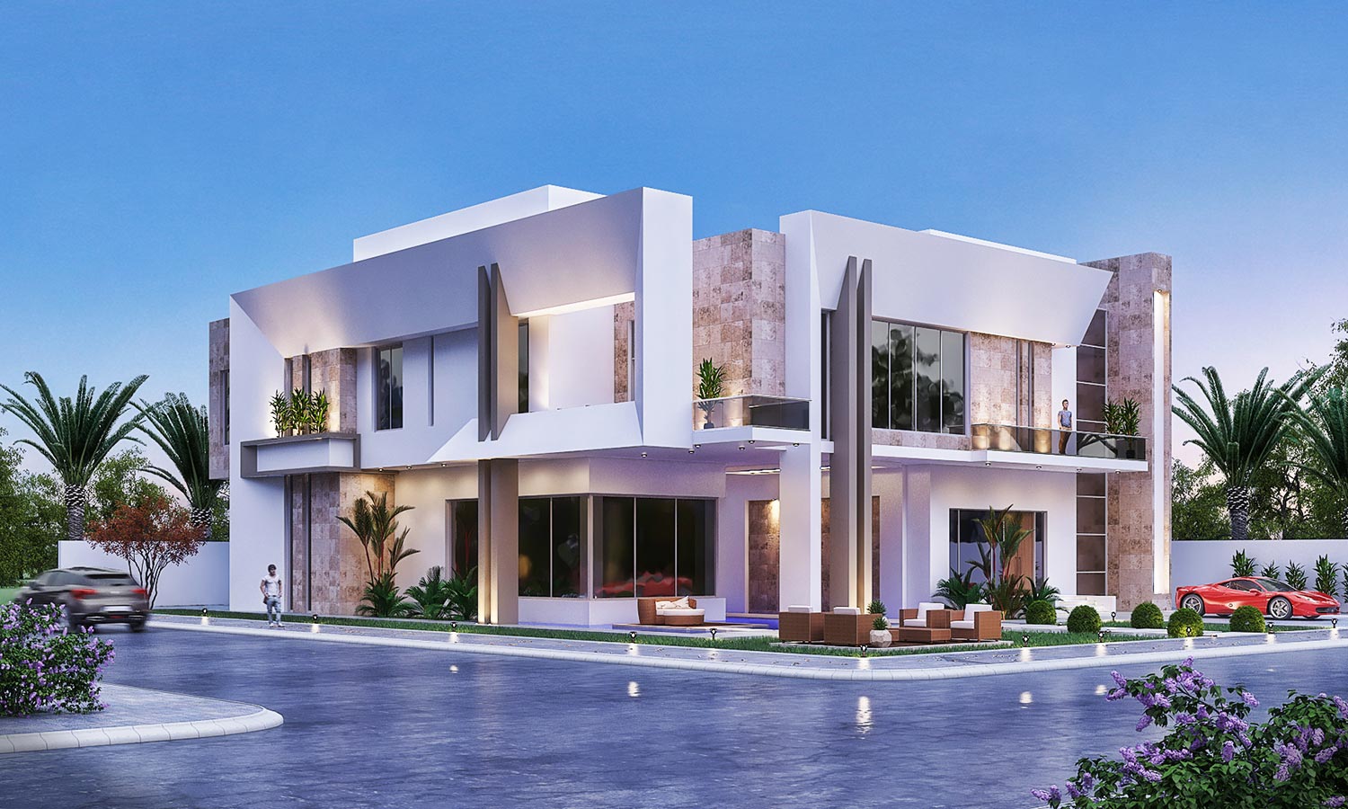 luxury modern villa in ksa