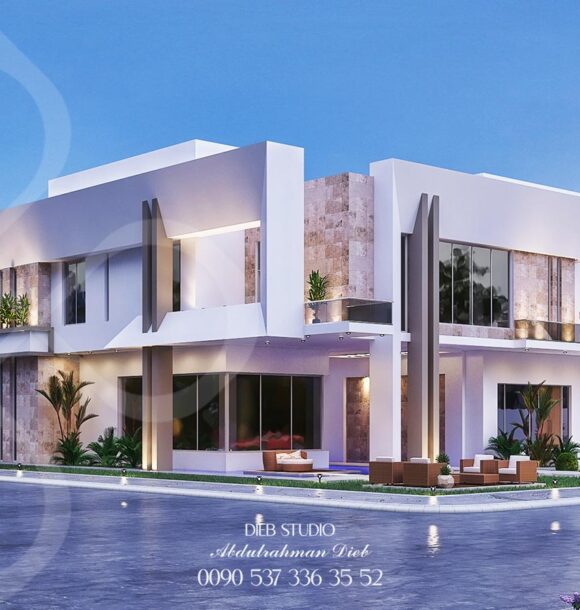 luxury modern villa in ksa