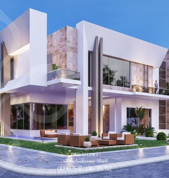 luxury modern villa in ksa