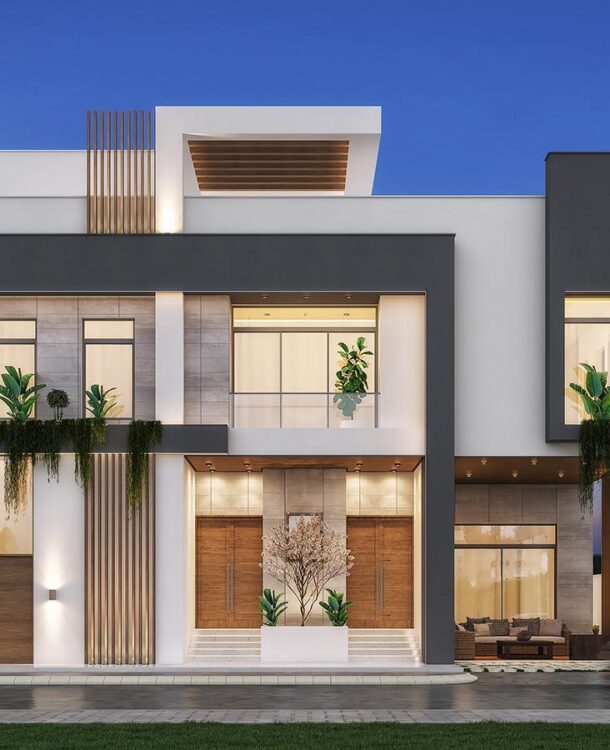 modern twin villa ksa