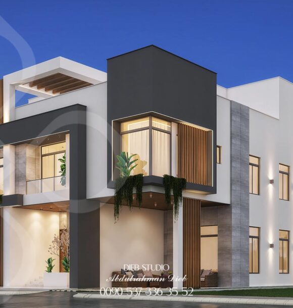 modern twin villa ksa