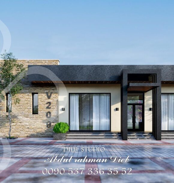 one floor villa and garden