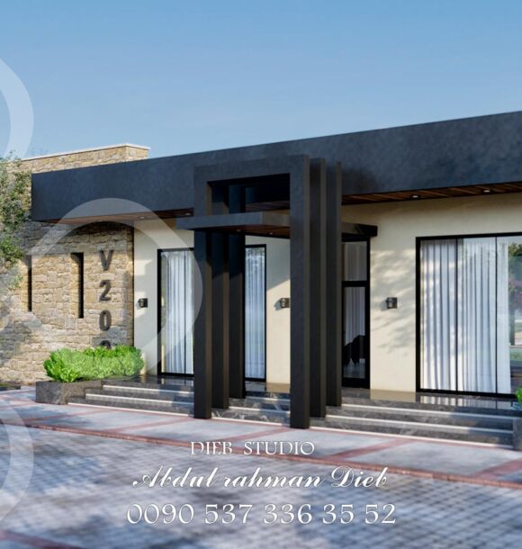 one floor villa and garden