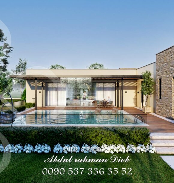 one floor villa and garden